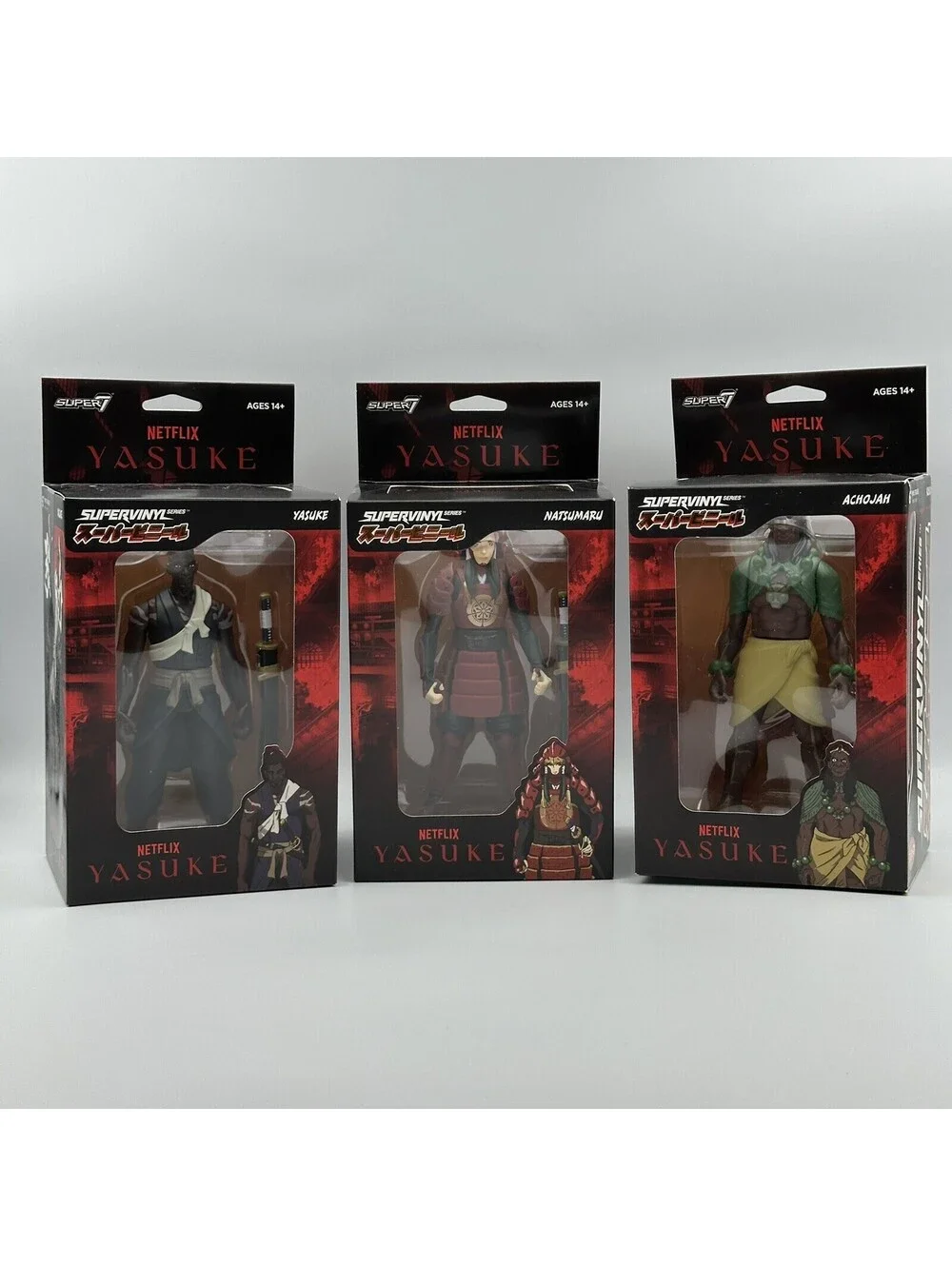Netflix Yasuke SuperVinyl Series Wave 1 Figures Set - Yasuke, Natsumaru, Achojah
